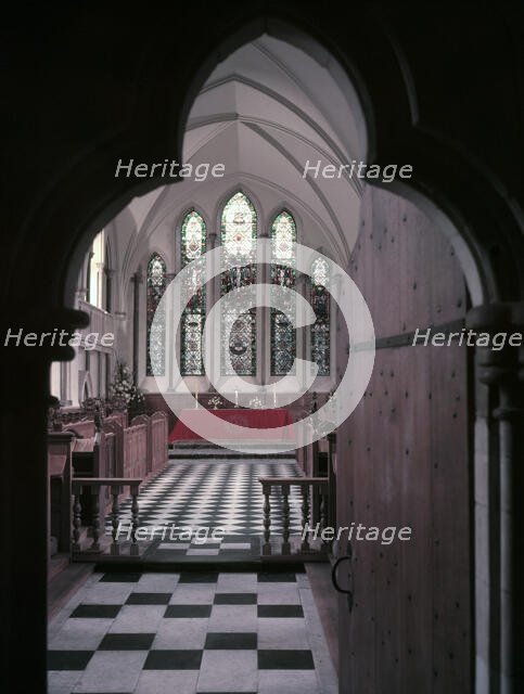View from the west entrance door, Lambeth Palace Chapel, London, c1955.  Creator: Arthur Charles Kirby Ware.