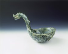 Green lead glazed ladle with dragon's head handle, Eastern Han dynasty, China, 1st-2nd century. Artist: Unknown
