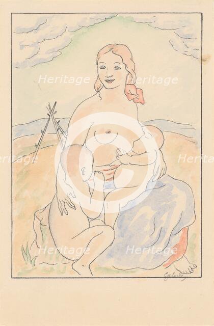 Slovak mother, 1920-1930. Creator: Mikulas Galanda.