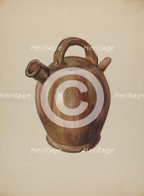 Pa. German Cider Jug, c. 1938. Creator: Charles T. Smith.