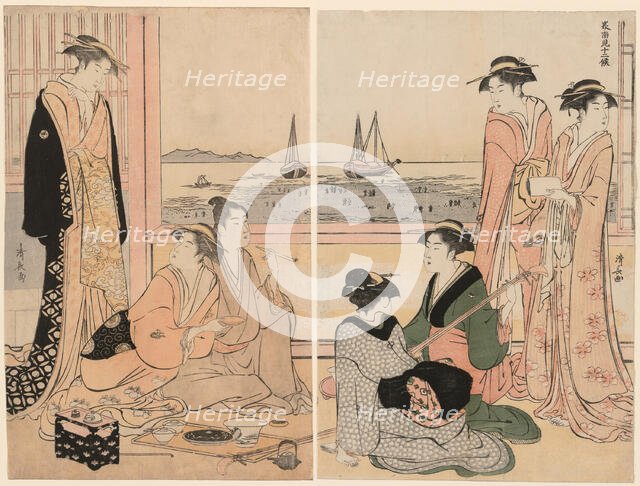 The Fourth Month, from the series "Twelve Months in the South (Minami juni ko)", c. 1784. Creator: Torii Kiyonaga.