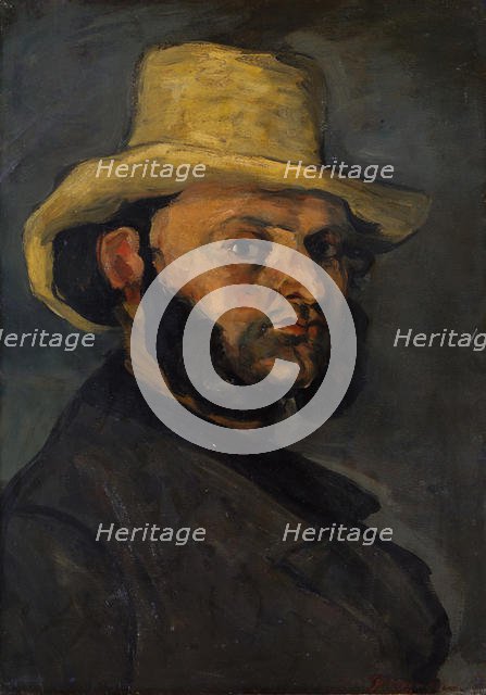 Gustave Boyer (b. 1840) in a Straw Hat, 1870-71. Creator: Paul Cezanne.