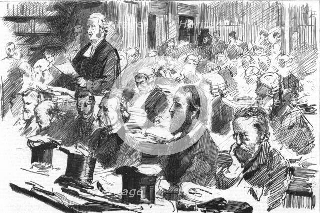 ''The Parnell Commission at the Royal Courts of Justice; The opening speech by the Attorney-General( Creator: Unknown.