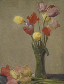 Still life with tulips, c1923. Creator: George Clausen.