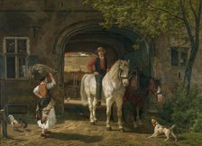 On their Way to the Field, 1870. Creator: Jean Louis Van Kuyck.