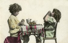 Two young children, late 19th or early 20th century. Artist: Unknown