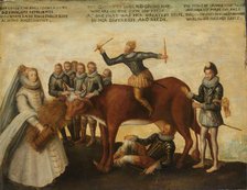 The Dairy Cow: The Dutch Provinces, Revolting against the Spanish King Philip II, Are Led by Prince  Creator: Anon.