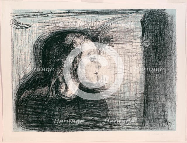 The Sick Child I, 1896. Creator: Edvard Munch.