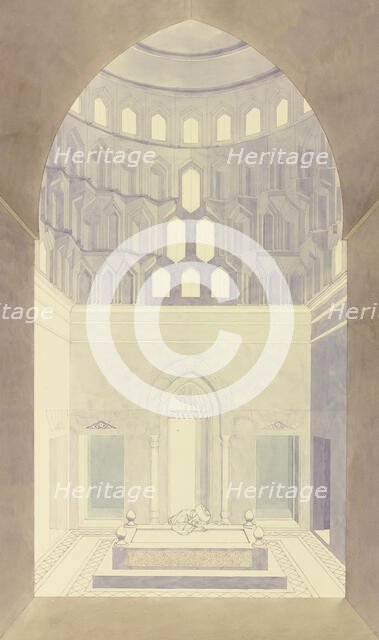 Tomb of Sultan Quaitbay in Cairo, 1830. Creator: Friedrich Maximilian Hessemer.
