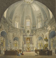 Interior of Trinitarian Church of Christ the Redeemer in Antakalnis, Vilnius, 1847.
