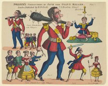 Characters, from Jack the Giant Killer, Plate 3 for a Toy Theater, 1870-90. Creator: Benjamin Pollock.