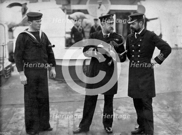 A message for the captain of the battleship HMS 'Magnificent', 1896. Artist: Gregory & Co