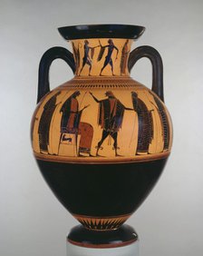 Attic black-figure neck amphora, c540 BC. Artist: The Affecter.