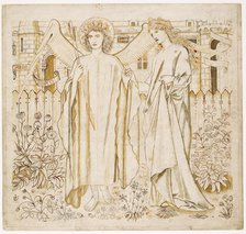 Chaucer's 'Legend of Good Women' - Amor and Alcestis, 1864. Creator: Sir Edward Coley Burne-Jones.