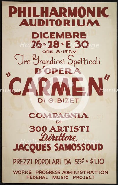 Carmen, [193-]. Creator: Unknown.