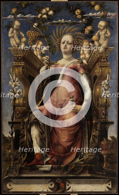 The Muse Thalia, ca 1457. Creator: Pannonio, Michele (before 1415-c. 1464).