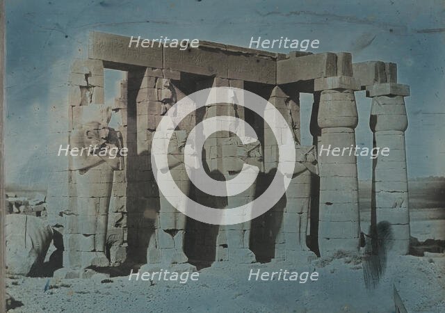 Ramesseum, Thebes, 1844. Creator: Joseph Philibert Girault De Prangey.