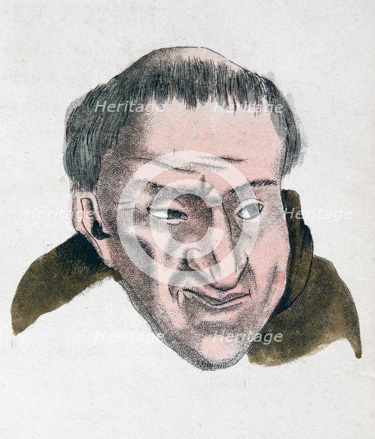The facial characteristics of a cheating, deceptive tempered person, 1808. Artist: Johann Kaspar Lavater