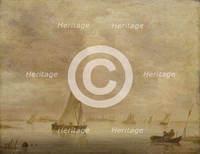 River Landscape, c1645-1655. Creator: Jan van Goyen.