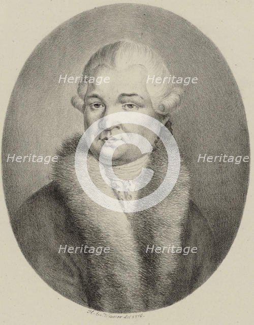 Portrait of the Composer Anton Schweitzer (1735-1787) , 1816. Creator: Winter, Heinrich Eduard von (1788-1825).