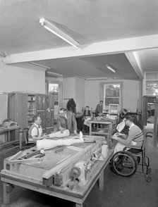 Retraining at a paraplegic centre in Pontefract, West Yorkshire, 1960. Artist: Michael Walters