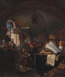 An Alchemist in his Laboratory, 1631-1677. Creator: Thomas Wijck.