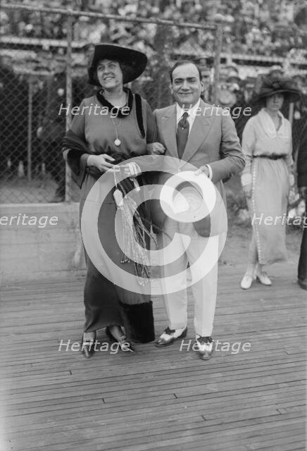 Enrico Caruso & wife, 1918. Creator: Bain News Service.