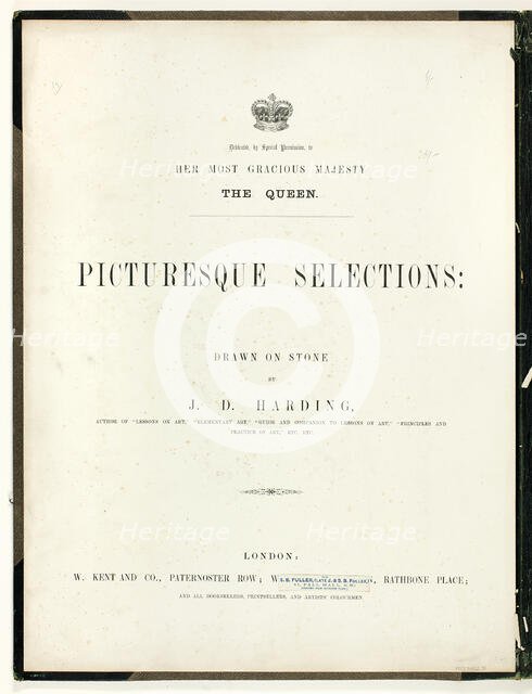Picturesque Selections: Text Page, from Picturesque Selections, c. 1860. Creator: James Duffield Harding.