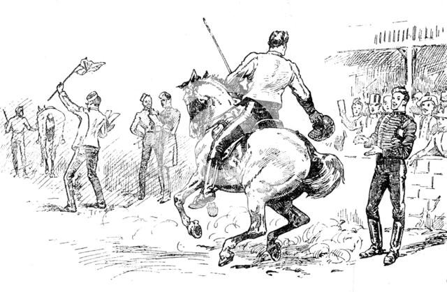 Sketches at the Royal Military Tournament...: hailing the victor, 1890. Creator: Unknown.