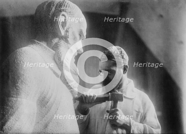 Serge Mercouroff and "Tolstoi", between c1910 and c1915. Creator: Bain News Service.