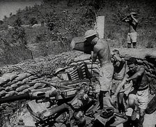 Commonwealth Troops Running to an Anti-Aircraft Gun, 1941. Creator: British Pathe Ltd.