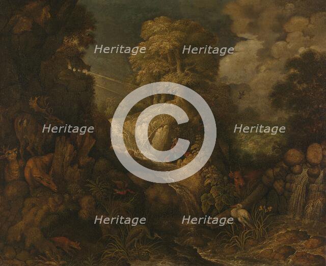 Elijah fed by the ravens, 1634. Creator: Workshop of Roelant Savery.