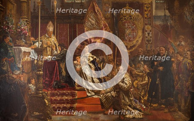 The Lwów Oath of King John II Casimir on 1 April 1656, 1893. Creator: Matejko, Jan Alojzy (1838-1893).