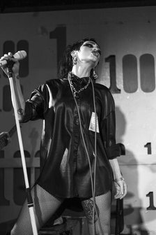 Jo-Jo O'Donoughue, Eater live at 100 Club, London, Mar 2023. Creator: Annapaola Marchesani. Jo-Jo O'Donoughue, Eater live at 100 Club, London, Mar 2023. Creator: Annapaola Marchesani.