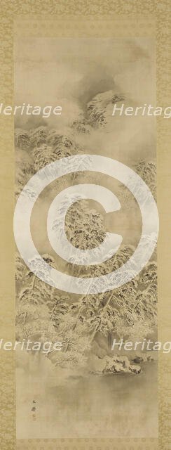 Winter landscape, Edo period or Meiji era, ca. 1865-1870. Creator: Shiokawa Bunrin.