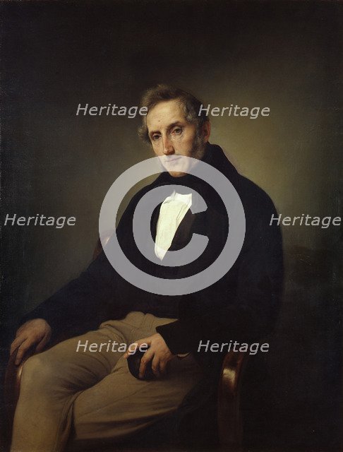 Portrait of the poet Alessandro Manzoni (1785-1873). Artist: Hayez, Francesco (1791-1882)