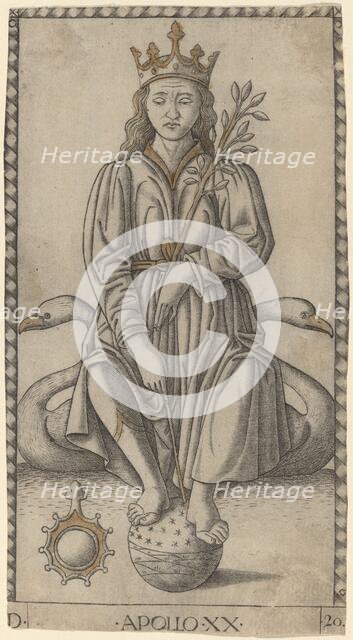 Apollo, c. 1465. Creator: Master of the E-Series Tarocchi.