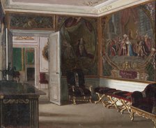 Gripsholm, interior from the Dowager Queen's floor, 1879. Creator: Georg Nordensvan.