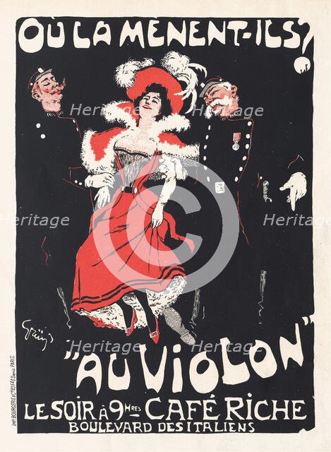 Où la mènent-ils? Au Violon, 1897. Creator: Grün, Jules-Alexandre (1868-1938).