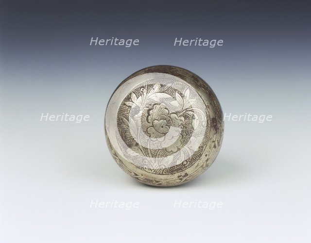 Silvered bronze covered box, Late Tang-Northern Song dynasty, China. Artist: Unknown