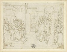 Pilate Washing His Hands, with Christ Being Led Away, 1575-1599. Creator: Unknown.