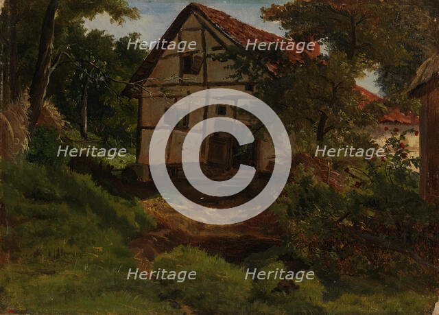 Farmhouse in Germany, Study, 1855. Creator: Werner Holmberg.