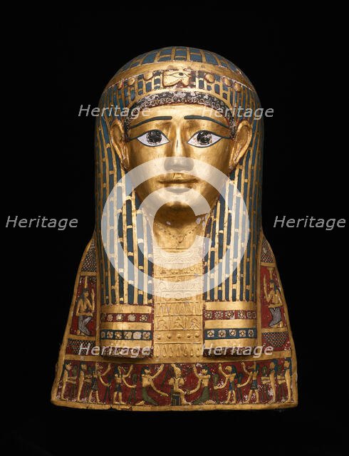 Mummy Mask, Egypt, Late Ptolemaic Period-early Roman Period, 1st century BCE. Creator: Unknown.