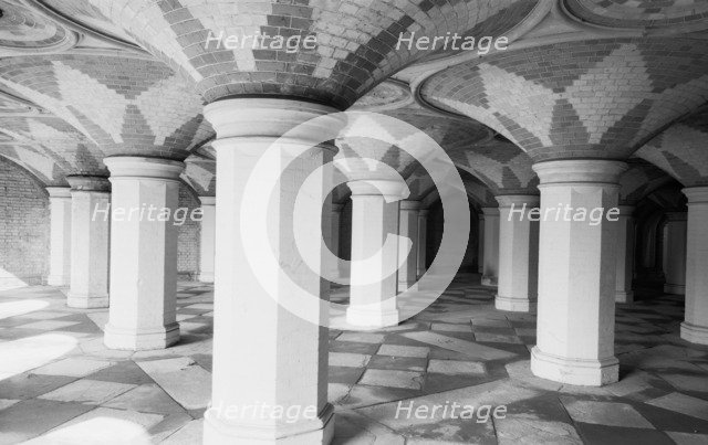 Entrance arcade from the station, Crystal Palace, Sydenham, Greater London Artist: Eric de Maré