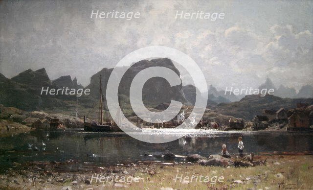 A fishing Village in the North of Norway, 1880. Creator: Adelsteen Normann.