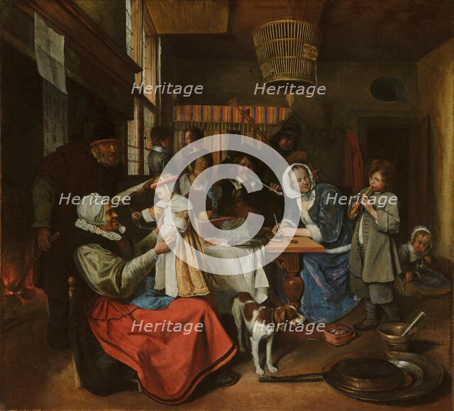 'As the Old Sing, so Pipe the Young', c1650-1679. Creator: Jan Steen.