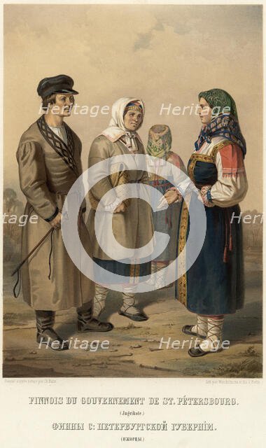 Finns of the St. Petersburg province. (Izhorians), 1862. Creator: Karlis Huns.