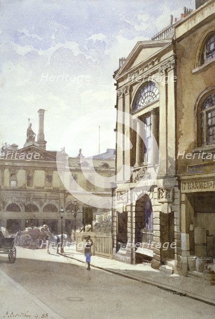 Watermen's and Lightermen's Hall, St Mary at Hill, City of London, 1888.                   Artist: John Crowther