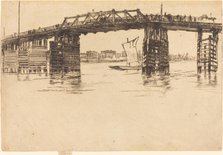 Old Battersea Bridge, 1879. Creator: James Abbott McNeill Whistler.