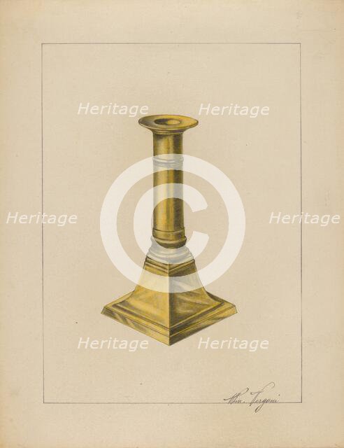 Candlestick, c. 1937. Creator: William Vergani.